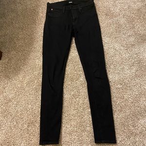 Hudson high waisted skinny black jeans